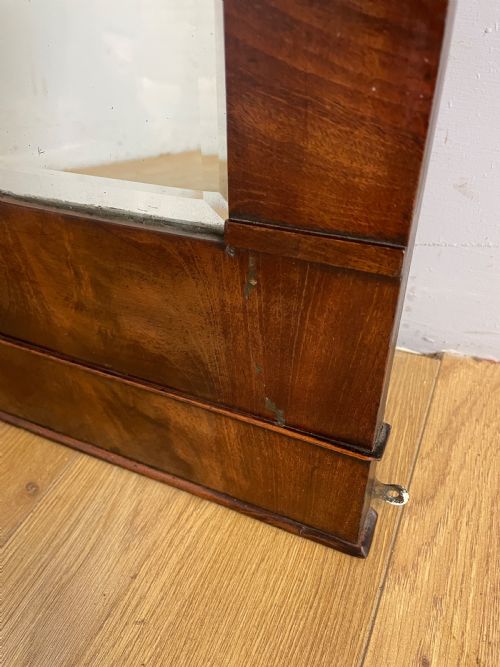 C19TH FLAME MAHOGANY BIEDERMEIER PIER MIRROR - ADDITIONAL PHOTO 4