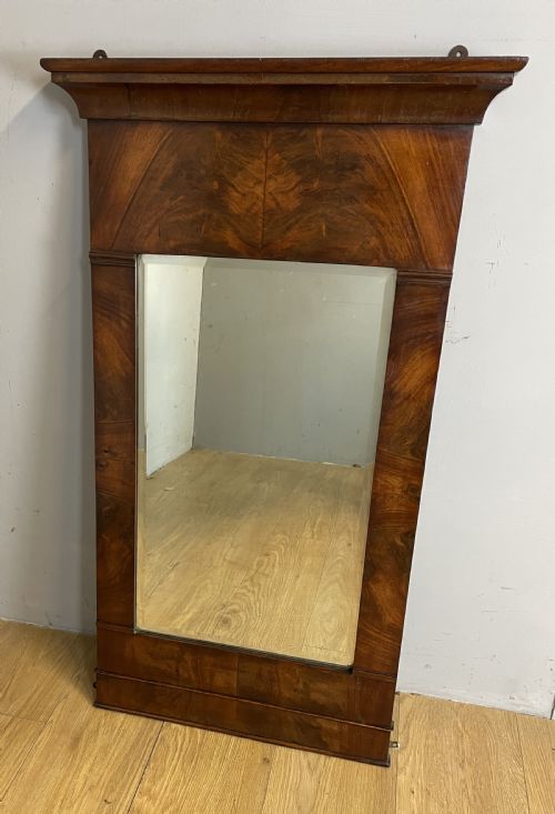 C19TH FLAME MAHOGANY BIEDERMEIER PIER MIRROR - ADDITIONAL PHOTO 5