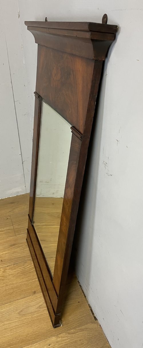 C19TH FLAME MAHOGANY BIEDERMEIER PIER MIRROR - ADDITIONAL PHOTO 7