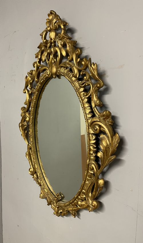 Early C20th Carved Giltwood Wall Mirror