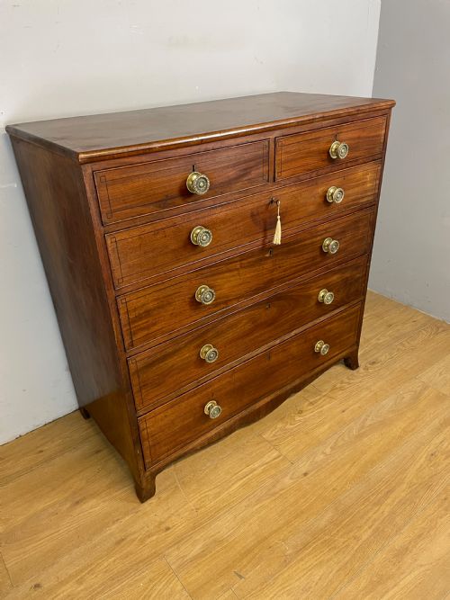 Regency Mahogany Chest of Drawers with Ebony Stringing and Provenance