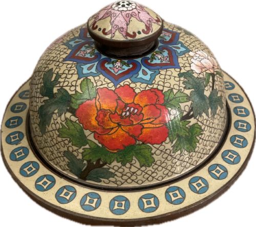 LARGE CLOISONN VASE AND COVER CIRCA 1910 - ADDITIONAL PHOTO 5