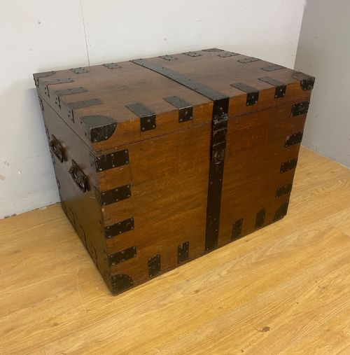 Large C19th Oak Silver Box by Payne and Sons Oxford