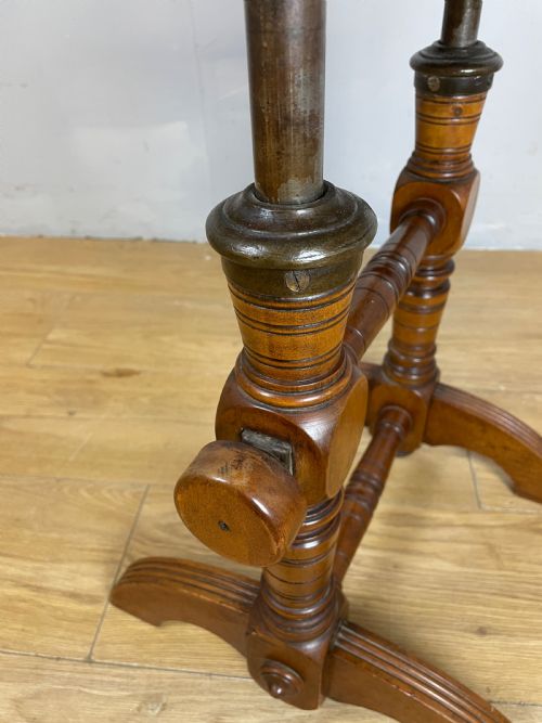 LATE C19TH PATENT MUSIC CHAIR IN GREEN LEATHER - ADDITIONAL PHOTO 10