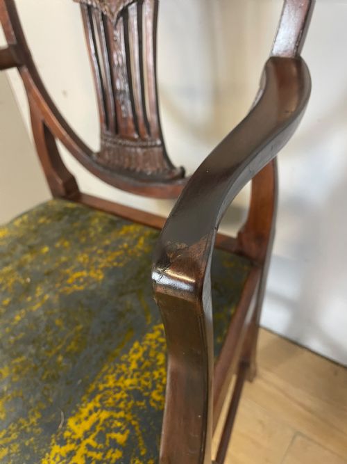 SET OF EIGHT GEORGIAN MAHOGANY SHIELD BACK CHAIRS CIRCA 1800 - ADDITIONAL PHOTO 14
