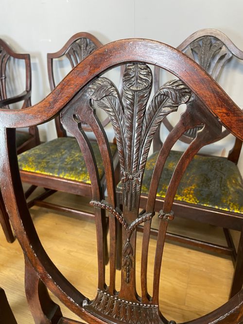 SET OF EIGHT GEORGIAN MAHOGANY SHIELD BACK CHAIRS CIRCA 1800 - ADDITIONAL PHOTO 16