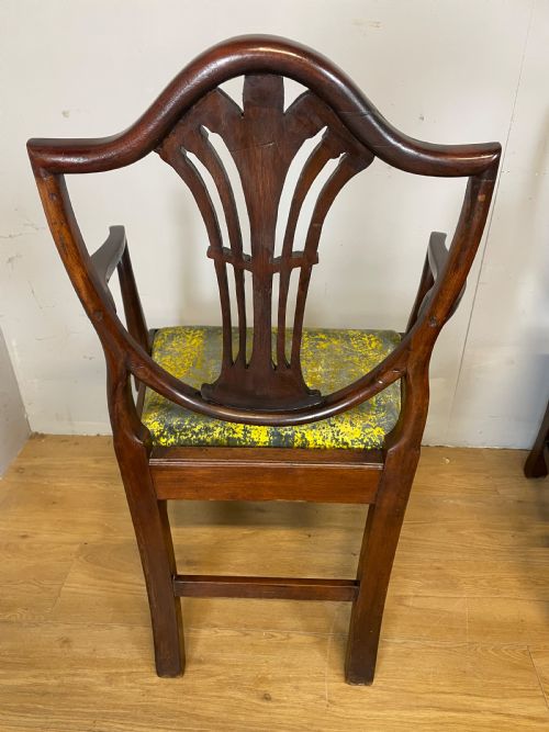 SET OF EIGHT GEORGIAN MAHOGANY SHIELD BACK CHAIRS CIRCA 1800 - ADDITIONAL PHOTO 17