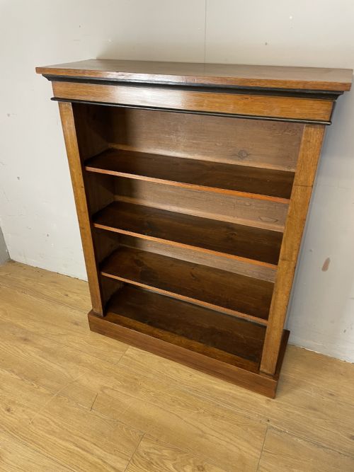 C19th Walnut Open Bookcase