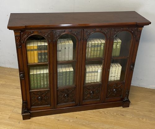C19TH WALNUT FREESTANDING BOOKCASE IN THE STYLE OF PUGIN - ADDITIONAL PHOTO 10