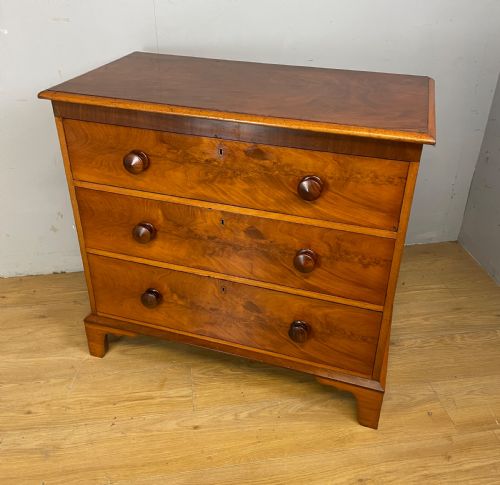 C19th Small Flame Mahogany Chest of Drawers