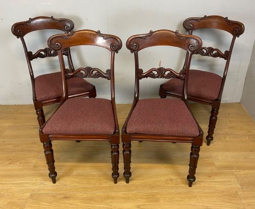 Late Regency Set of Four Mahogany Dining Chairs