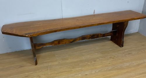 Rustic Oak Bench Six Feet Long Circa 1920