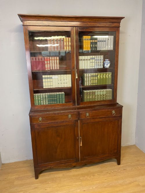 C19th Mahogany Library Bookcase Circa 1850
