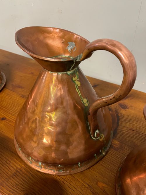 SET OF 7 GRADUATED GEORGIAN COPPER MEASURING JUGS - ADDITIONAL PHOTO 13