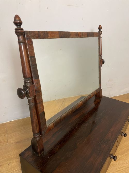 C19TH ROSEWOOD DRESSING TABLE MIRROR CIRCA 1840 - ADDITIONAL PHOTO 2