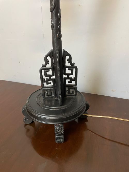 EARLY C20TH CARVED ORIENTAL DRAGON LIGHT - ADDITIONAL PHOTO 2
