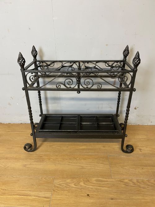 fig 1. C19th Wrought Iron Estate Made Stick Stand