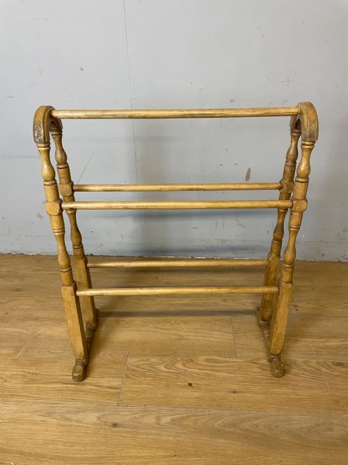 Victorian Pine Towel Rail in Good Original Condition