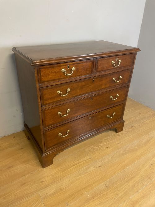 Georgian Oak Four Height Chest of Drawers Circa 1790