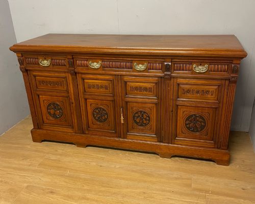 Arts and Crafts Solid Walnut Sideboard Circa 1890