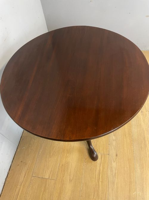 GEORGIAN MAHOGANY TRIPOD TABLE WITH GUN BARREL STEM CIRCA 1790 - ADDITIONAL PHOTO 3