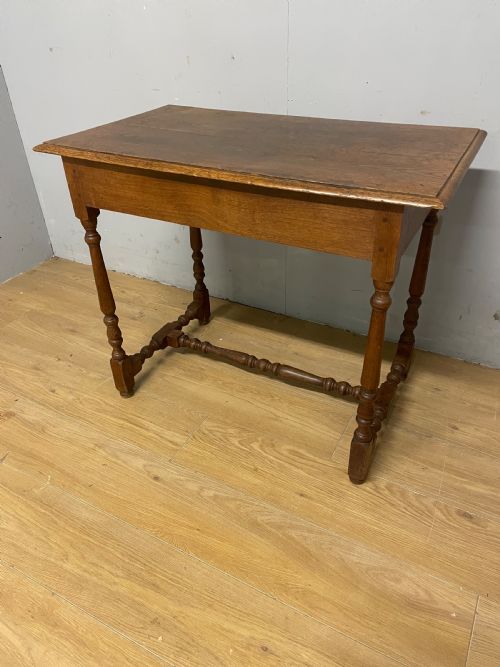 C19th Solid Oak Side Table Ex York Minster