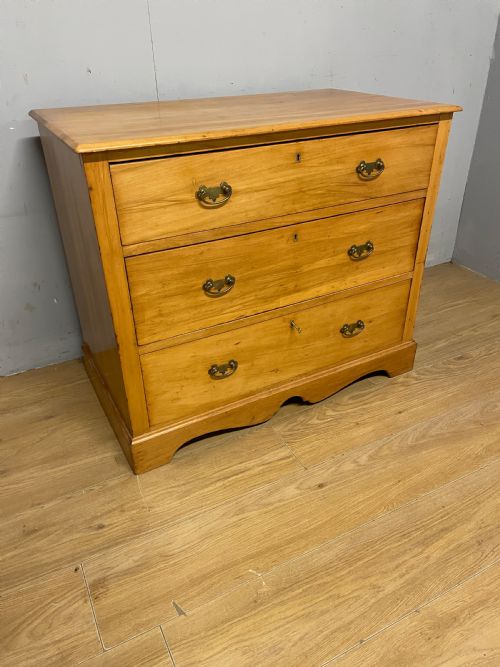 C19th Satinwood Three Height Chest of Drawers