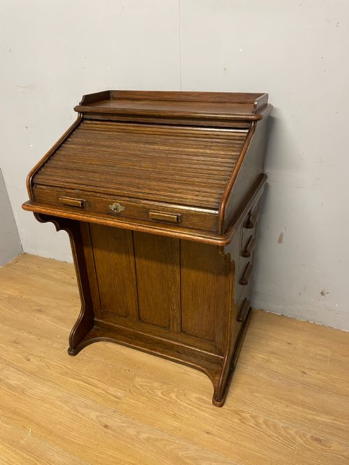 Edwardian Oak Lebus Roll Top Desk
