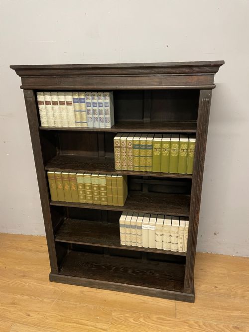 Edwardian Solid Oak Freestanding Bookcase