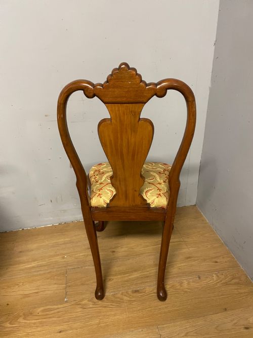 SET OF 6 QUEEN ANNE STYLE BURR WALNUT DINING CHAIRS CIRCA 1920 - ADDITIONAL PHOTO 14