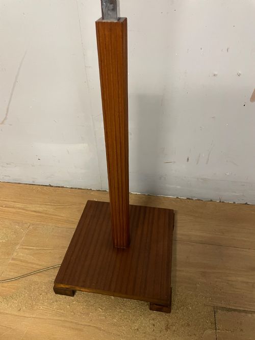 ART DECO CHROME STANDARD LAMP WITH ORIGINAL PARCHMENT SHADE - ADDITIONAL PHOTO 5