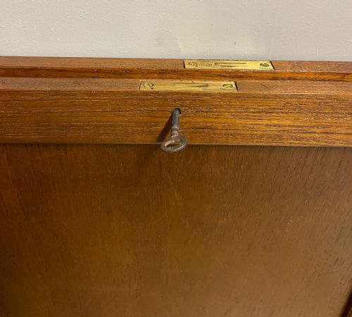 RARE C19TH TEAK MILITARY THREE PART DESK WITH INSET LEATHER TOP - ADDITIONAL PHOTO 10