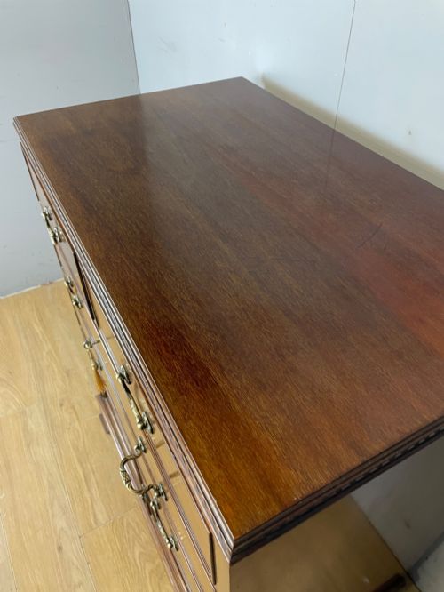 EDWARDIAN LONDON MADE MAHOGANY CHEST OF DRAWERS WITH SHOE CUPBOARD - ADDITIONAL PHOTO 4