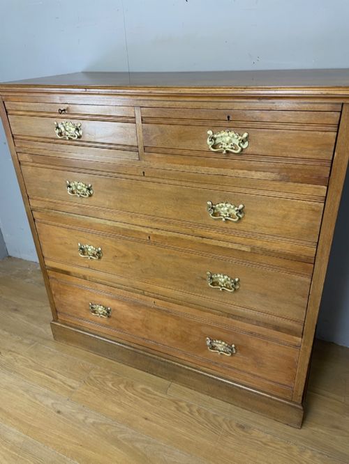 ARTS AND CRAFTS SOLID SATIN WALNUT FOUR HEIGHT CHEST OF DRAWERS - ADDITIONAL PHOTO 7