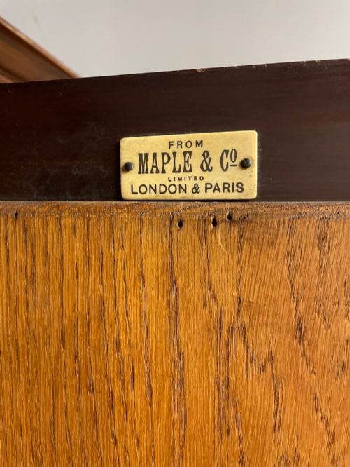 LATE C19TH INLAID MAHOGANY WARDROBE BY MAPLE AND CO LONDON - ADDITIONAL PHOTO 4