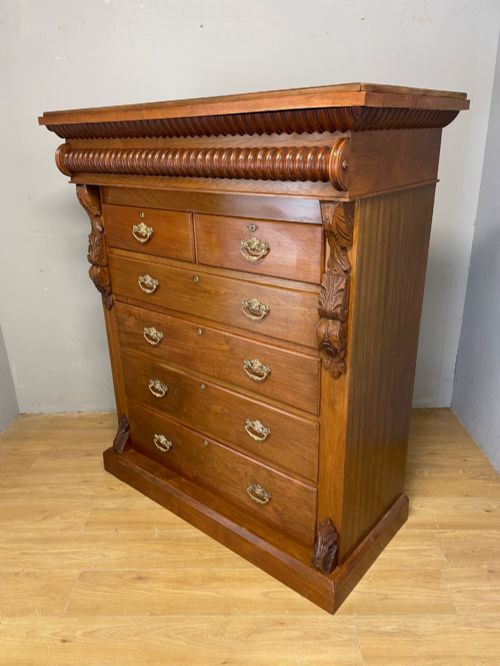C19TH SUPERB QUALITY RARE COUNTRY HOUSE WALNUT SCOTTISH CHEST OF DRAWERS - ADDITIONAL PHOTO 10
