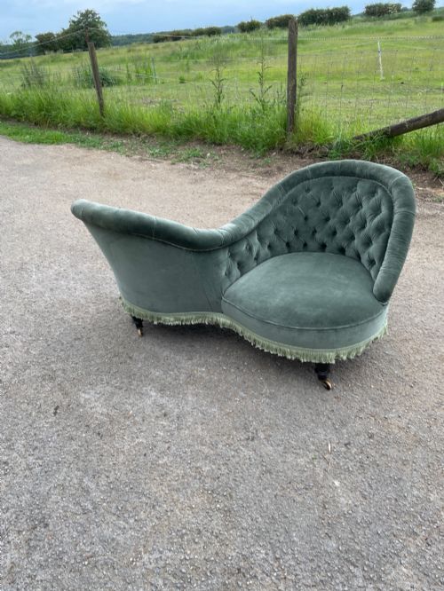 C19TH COUNTRY HOUSE CONVERSATION TETE A TETE SEAT - ADDITIONAL PHOTO 13