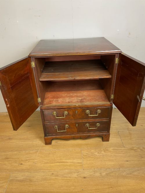 GEORGIAN INLAID FLAME MAHOGANY SIDE CABINET - ADDITIONAL PHOTO 7