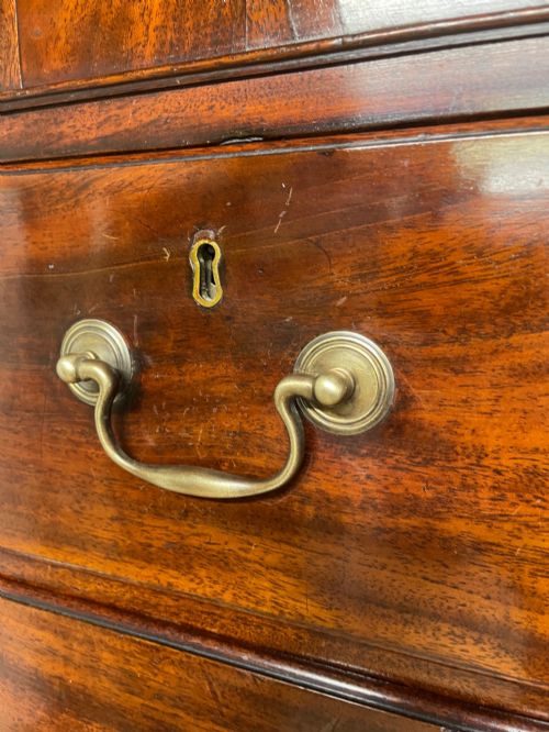 GEORGIAN FLAME MAHOGANY COUNTRY HOUSE CHEST ON CHEST - ADDITIONAL PHOTO 4