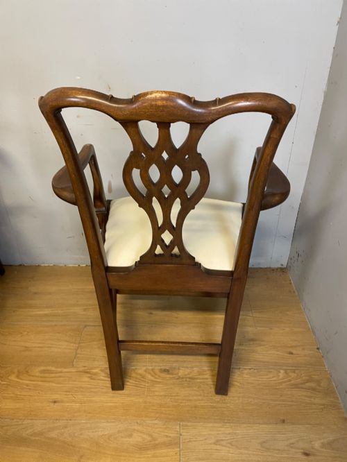 EDWARDIAN SET OF EIGHT SOLID MAHOGANY CHIPPENDALE STYLE DINING CHAIRS - ADDITIONAL PHOTO 7