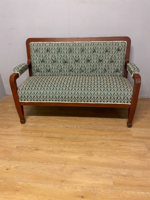 LATE C19TH MAHOGANY FRAMED DEEP BUTTONED SOFA - ADDITIONAL PHOTO 1