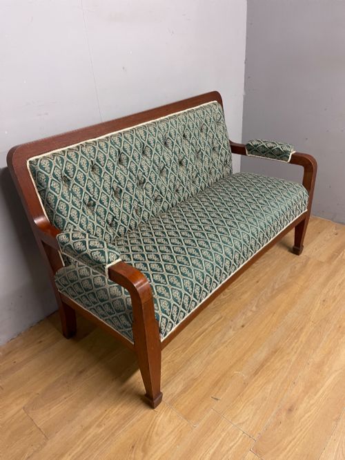 LATE C19TH MAHOGANY FRAMED DEEP BUTTONED SOFA - ADDITIONAL PHOTO 3