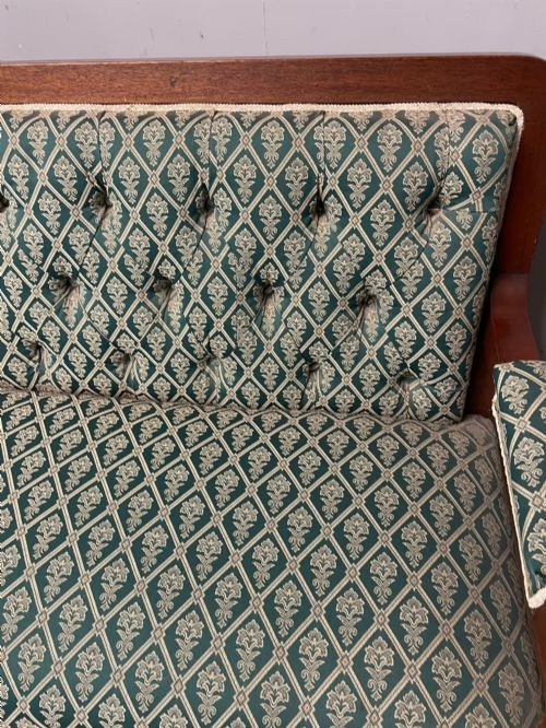 LATE C19TH MAHOGANY FRAMED DEEP BUTTONED SOFA - ADDITIONAL PHOTO 5