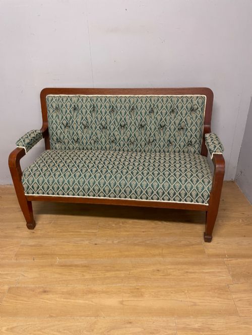 LATE C19TH MAHOGANY FRAMED DEEP BUTTONED SOFA - ADDITIONAL PHOTO 9