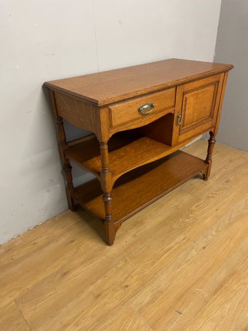 ARTS AND CRAFTS GOLDEN OAK SIDE CABINET - ADDITIONAL PHOTO 3