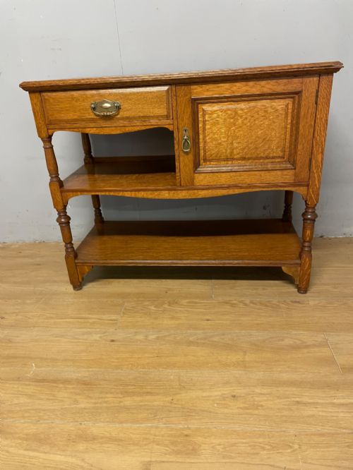 ARTS AND CRAFTS GOLDEN OAK SIDE CABINET - ADDITIONAL PHOTO 9