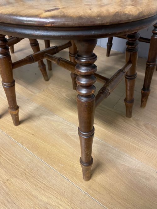 FOUR IBEX PENNY SEAT KITCHEN CHAIRS CIRCA 1900 - ADDITIONAL PHOTO 8