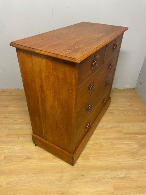 ARTS AND CRAFTS GOLDEN OAK CHEST OF DRAWERS - ADDITIONAL PHOTO 8