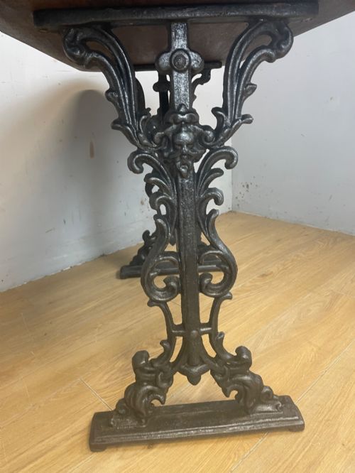 EDWARDIAN CONSERVATORY TABLE WITH SOLID MAHOGANY TOP - ADDITIONAL PHOTO 7