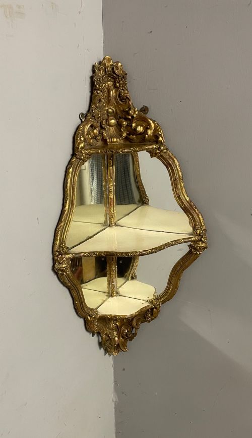 C19th Carved Gilt Wood Corner Bracket